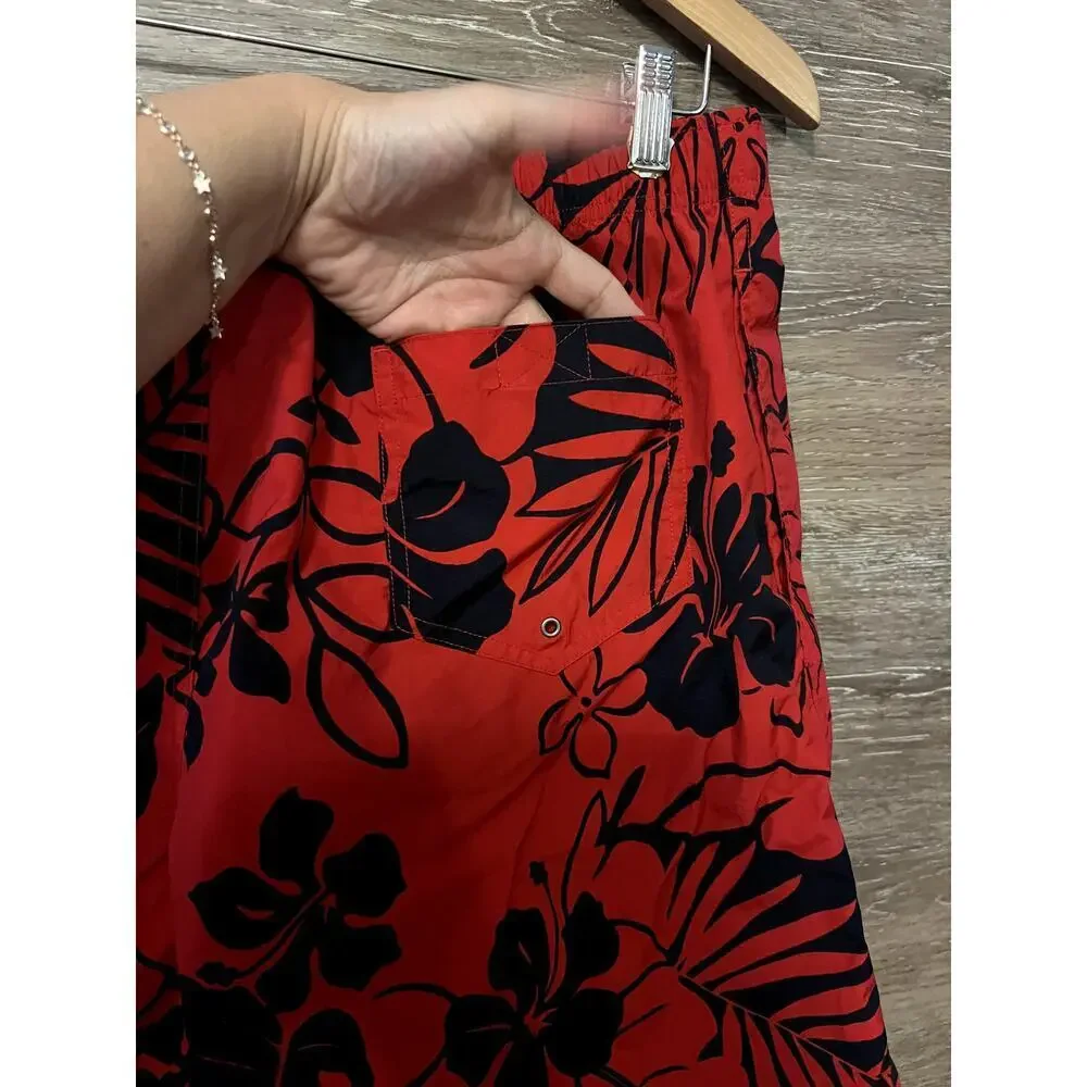 Polo Ralph Lauren men swim shorts size Large red navy bluse beach pool